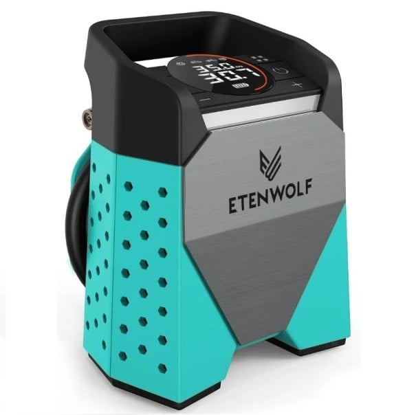 Compresor de aer portabil pentru anvelope, pompă ultra-rapidă cu baterie de 7800mAh/15600mAh pentru auto, motocicletă, camionetă ușoară albastru