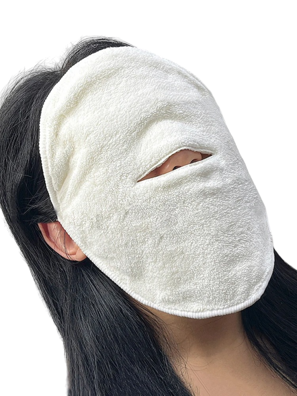 Compresse en serviette pour le visage avec ouverture pour le nez Compresse réutilisable pour le visage Compresse froide ou chaude pour le visage Serviette compressive pour le visage 1