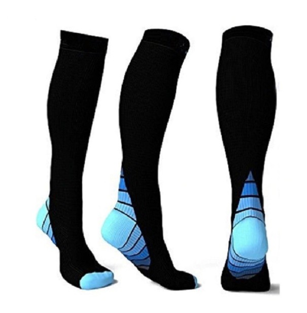 Compressiekniekousen A1473 blauw L/XL
