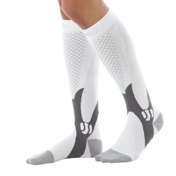 Compressiekniekousen wit L