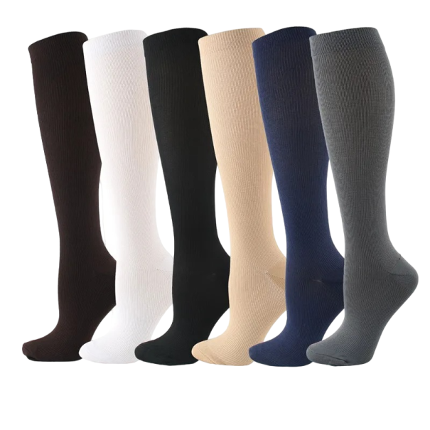 Compressiekousen tegen spataderen Compressiekousen voor de sport Geschikt voor op reis