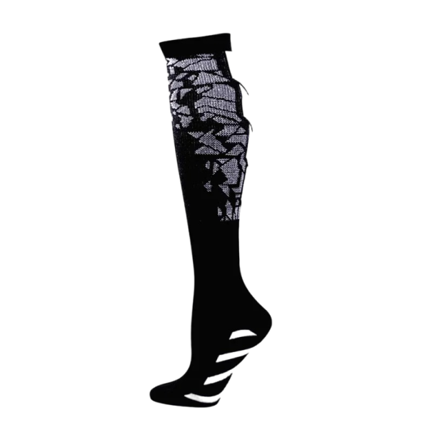Compressiekousen tegen spataderen Katoenen compressiekniekousen voor sport Tegen spataderen V304 grijs 41-45