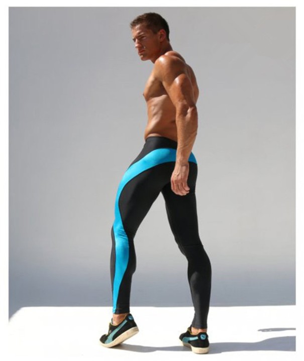 Compressielegging voor heren - Zwart-blauw