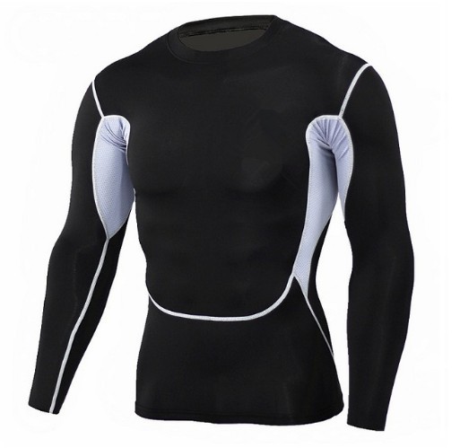 Compressieshirt met lange mouwen voor heren - Zwart XXL