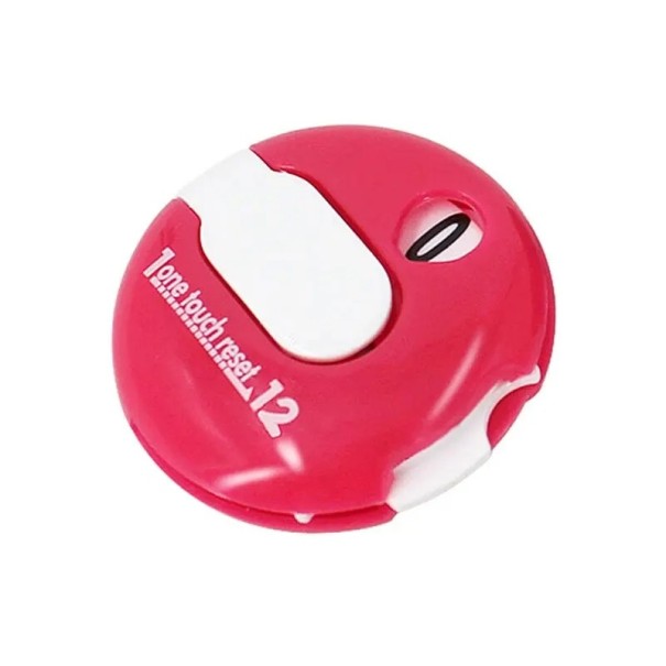 Computadora de puntuación de golf portátil de 3 x 3 cm, indicador de golpe de un toque con reinicio, minigolf y contador de minigolf, accesorio para deportes al aire libre rojo