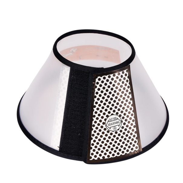 Con de protecție din plastic pentru gât pentru câini și pisici 22-29 cm Adâncime 10 cm Guler transparent ușor după operație împotriva zgârieturilor 1