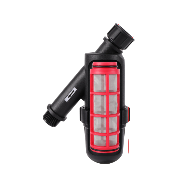 Conector para cortadores com rosca macho 3/4" e fêmea 3/4" 120 mesh 130 micrões Filtro de rede para sistemas de irrigação Filtro de rede para retenção de impurezas 16 x 17 cm 1