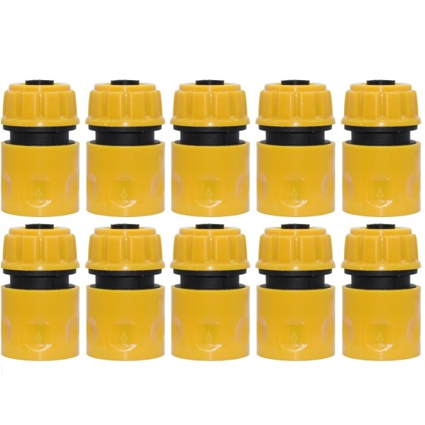 Conector rápido para mangueiras de jardim 10 unid amarelo