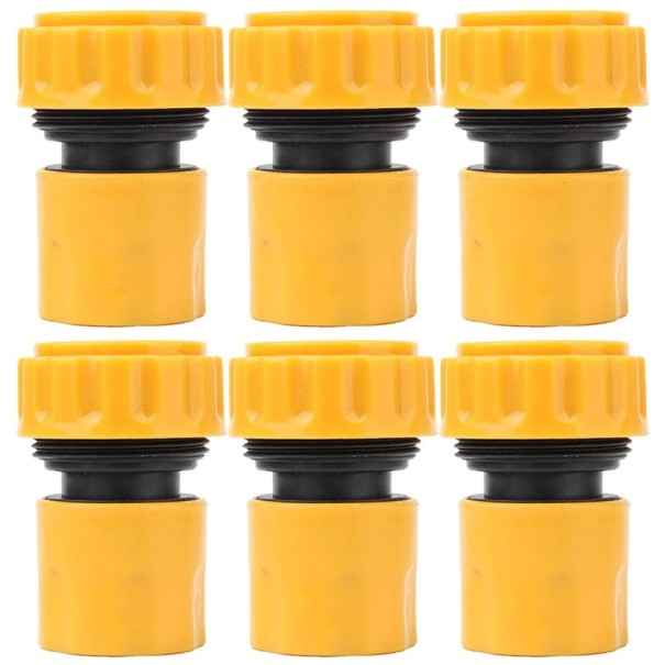 Conector rápido para mangueiras de jardim 6 pcs 1