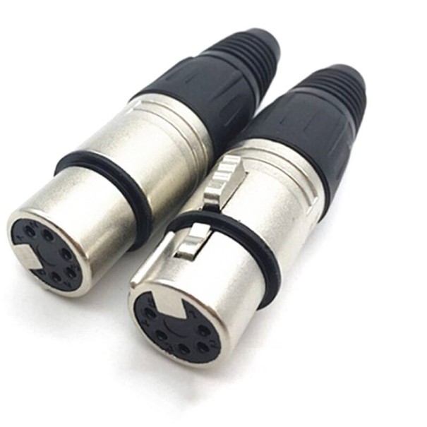 Conector XLR 5 pini tată/femă 2