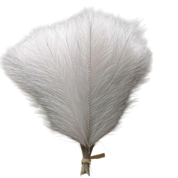 Conjunto 10 pcs de relva pampas artificial 42 cm Decoração de seda para vaso, mesa, casamento, jardim, decoração doméstica e exterior para celebrações e festas branco