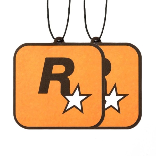 Conjunto 2 pcs de ambientadores suspensos para automóvel Rockstar Aroma para o interior Tabletes Aromáticas Óleo Essencial Decoração laranja