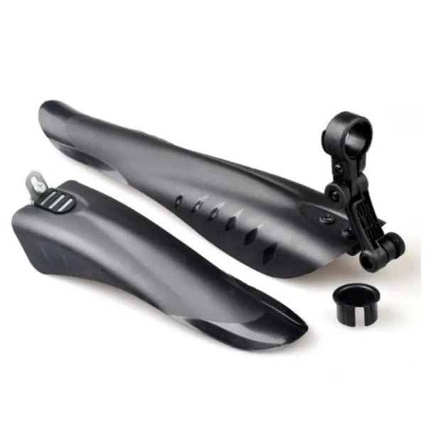 Conjunto 2 pcs Guardas-lamas para bicicleta 41,2 x 8,8 cm e 27,3 x 9,3 cm Guarda-lama dianteiro e traseiro Material flexível proteção contra lama 1