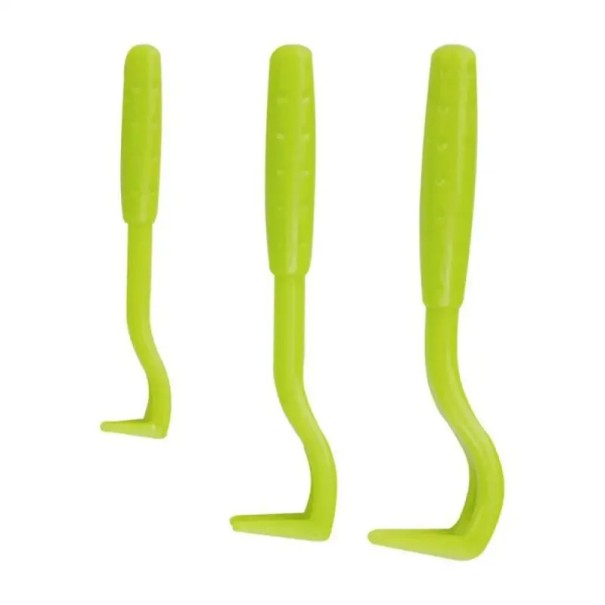 Conjunto 3pcs Removedor de Carraças e Pulgas para Cães e Gatos Gancho Pinça Extrator de Parasitas Acessório para Animais de Estimação Cuidados com o Pelo verde