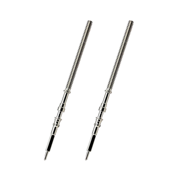 Conjunto de 2 coroas em aço inoxidável com haste para reparação de relógios mecânicos compatível com os movimentos NH34 NH35 NH36 NH38 NH39 embalagem 1