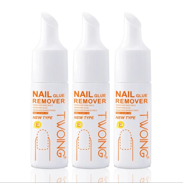 Conjunto de 3 frascos de removedor de cola para unhas para fácil remoção de unhas artificiais, acrílico e strass 1