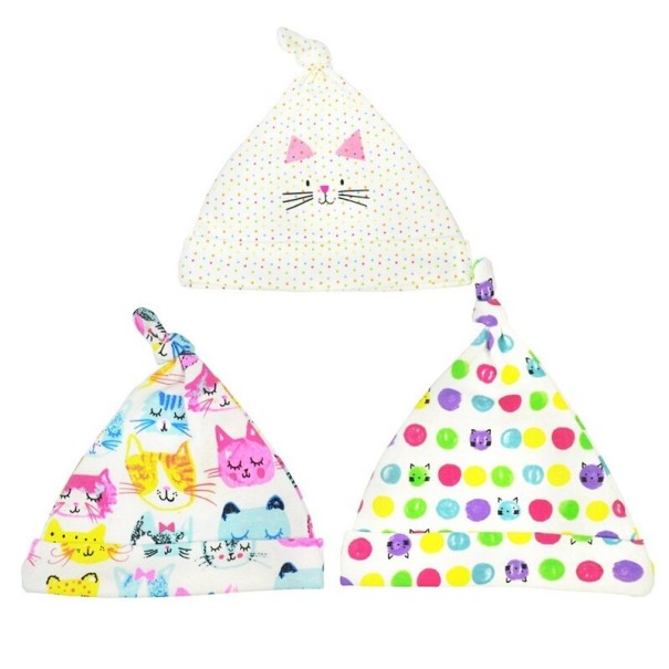 Conjunto de 3 gorros de algodón para niños 4