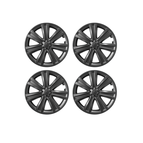Conjunto de 4 capas de rodas de 19 polegadas para Tesla Model S/Y estilo Arachnid em preto mate, acessórios automóveis com cobertura total dos aros 1