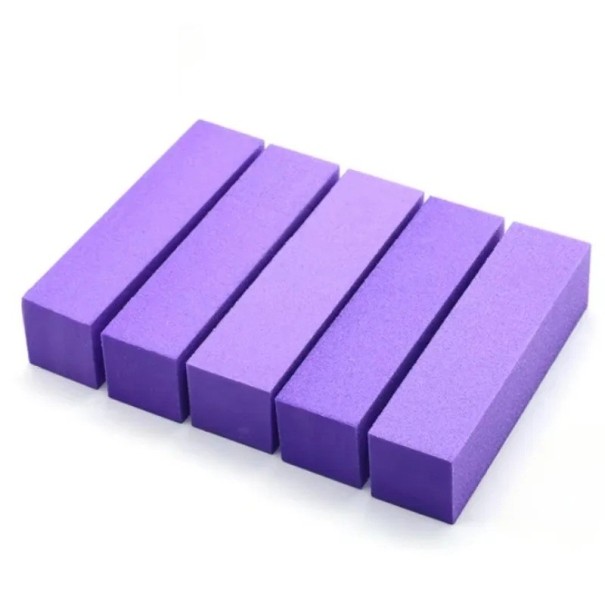 Conjunto de 5 blocos de polimento coloridos para manicure e pedicure roxo