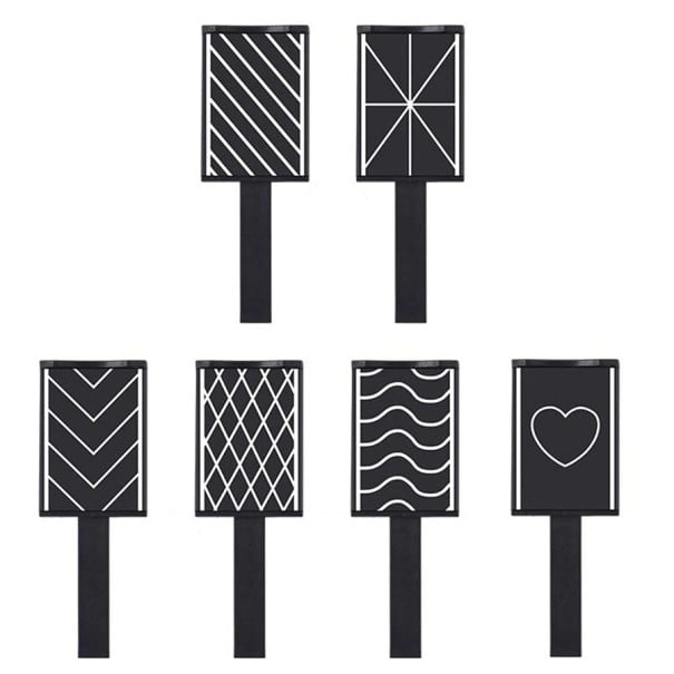 Conjunto de 6 ímanes para unhas 3 x 2 x 0,6 cm Ímanes com diferentes padrões Efeito Cat Eye Íman para gel de verniz Design 3D Acessório para nail 1