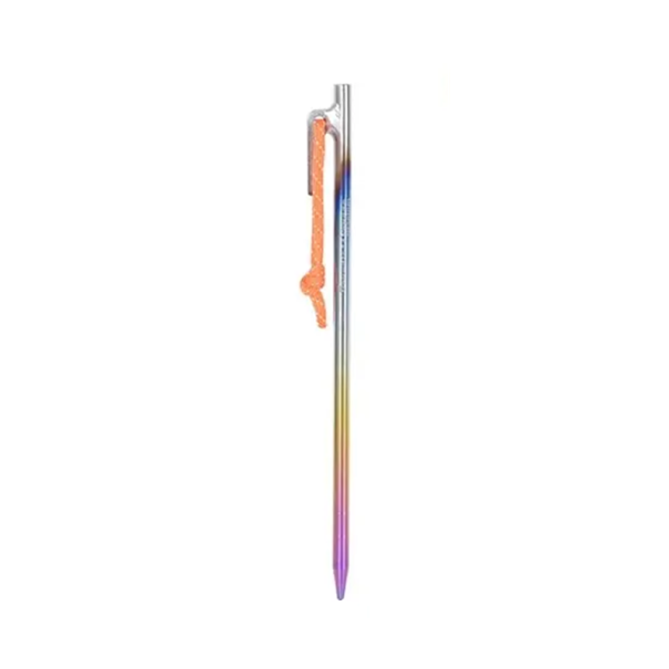 Conjunto de 6 pinos para tenda 24 cm Liga de titânio Pino de tenda leve e resistente Acessórios de campismo Caminhadas Equipamento outdoor 1
