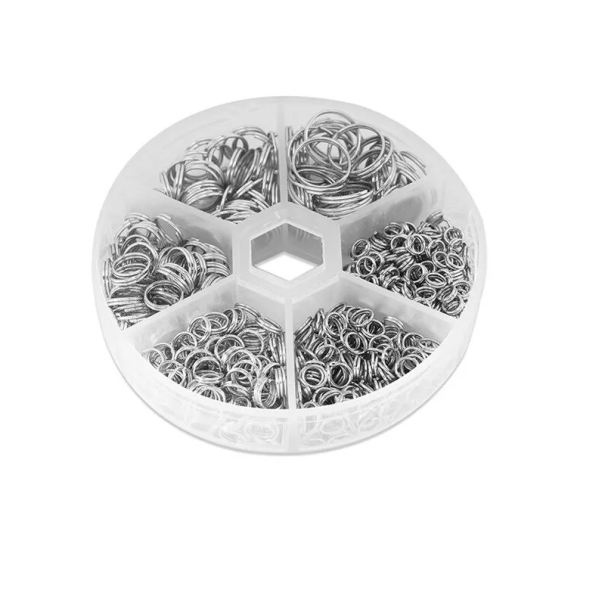 Conjunto de anéis de ligação 690 pcs cinzento