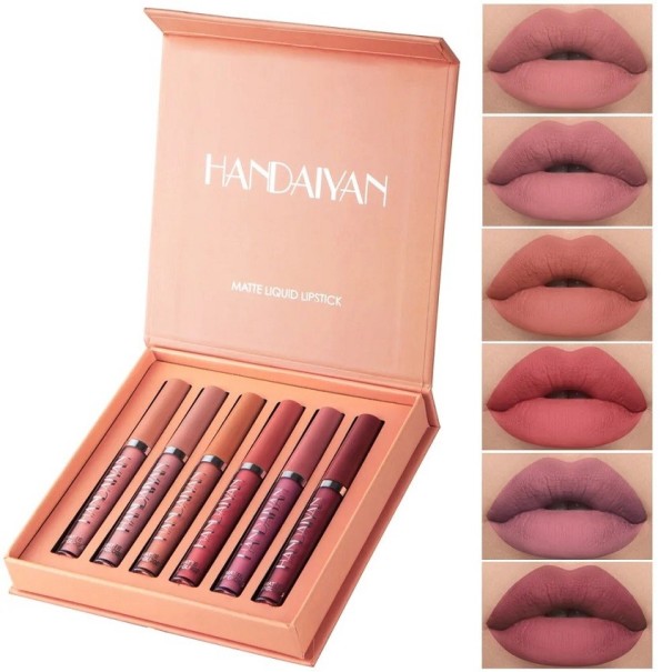 Conjunto de batons líquidos Ultra mate batons à prova de água Batom de longa duração 6 unid 2
