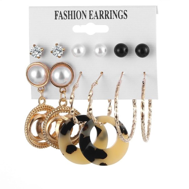 Conjunto de brincos femininos 16