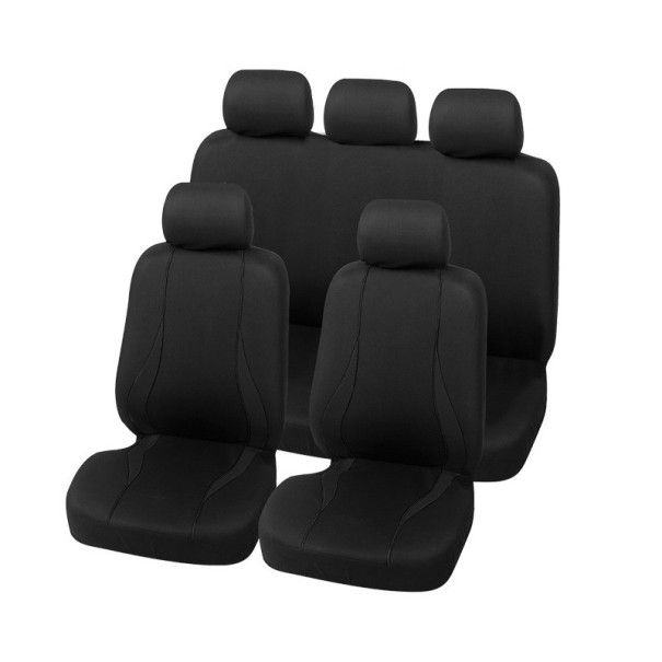 Conjunto de capas de banco 9 pcs preto