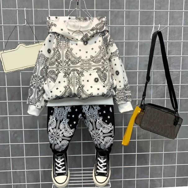Conjunto de chándal para niña L1391 blanco 3 Conjunto de chándal para niña L1391 blanco 3