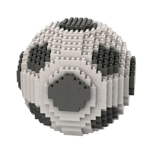 Conjunto de construção bola de futebol 9 x 9 cm Mini modelo 3D da bola Conjunto criativo para fãs de futebol Decoração para o quarto Lembrança desportiva dobrável 1