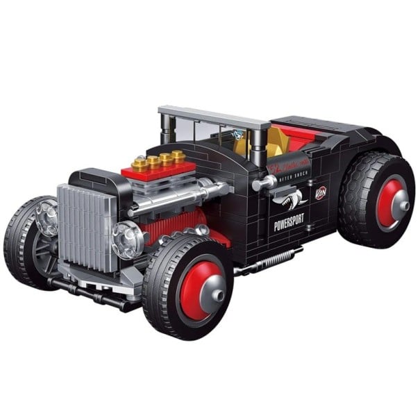 Conjunto de construção carro modelo clássico cabriolet 452 peças 21,6 x 12,2 x 8,6 cm Veículo retro Brinquedo criativo para crianças 6+ Decoração para colecionadores 1