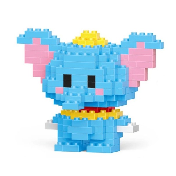 Conjunto de construção infantil elefante 7,2 x 4,4 x 6 cm Modelo de blocos 156 peças Figura de animal em blocos Brinquedo educativo DIY para crianças Desenvolvimento da motricidade fina 1