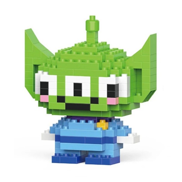 Conjunto de construção infantil extraterrestre 5,8 x 4 x 6,7 cm 178 pcs Mini modelo de peças Extraterrestre adorável Conjunto criativo de construção para crianças Decoração e diversão 1