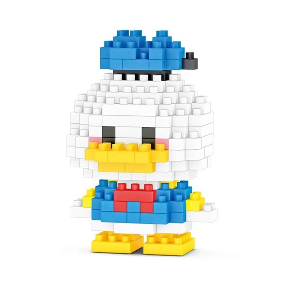 Conjunto de construção infantil Pato Donald 135 pcs modelo 3D de peças 4,6x4x6,6 cm Disney figura desmontável Brinquedo criativo para crianças Presente para rapazes e raparigas 1