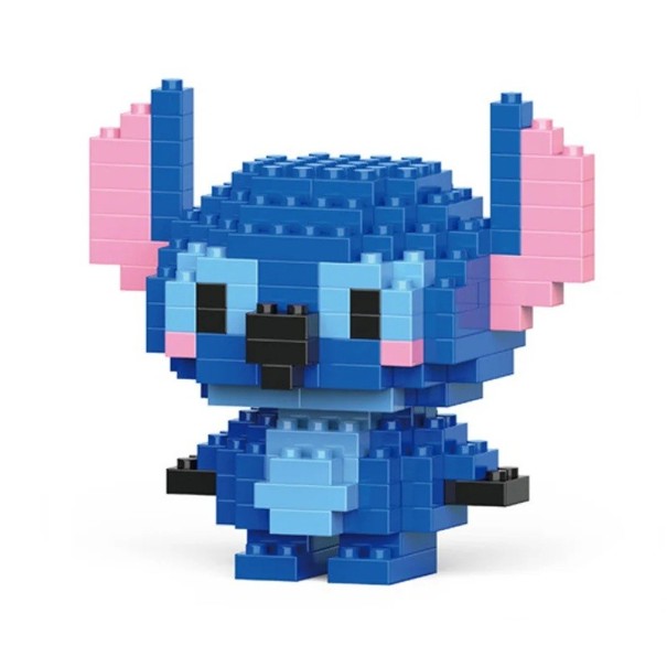 Conjunto de Construção Infantil Stitch 6,2 x 3,9 x 6,2 cm 161 pcs Modelo de Blocos Personagem de Filme de Animação Extraterrestre Adorável Brinquedo Criativo para Crianças 1