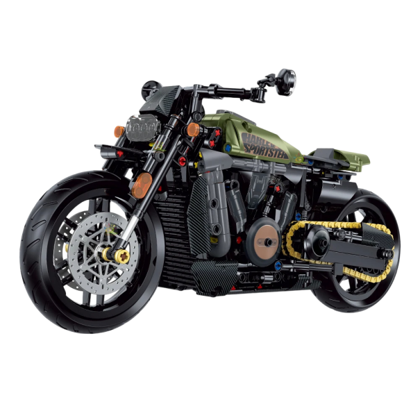 Conjunto de construção moto 590 pcs 32,1 x 13,2 x 16 cm Modelo dobrável 1:8 Conjunto técnico Para crianças e adultos Idade 6+ 1