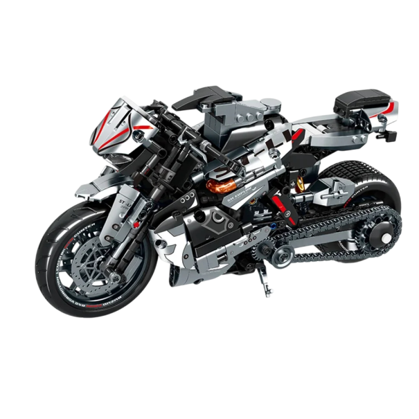 Conjunto de construção moto de corrida 842 pcs 33,3 x 13,7 x 18,5 cm Modelo dobrável de moto Para crianças e adultos Conjunto técnico Idade 6+ 1