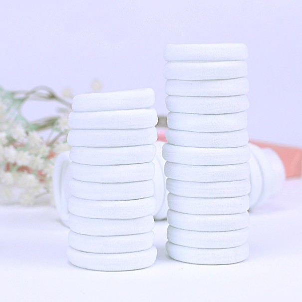 Conjunto de elásticos brancos para cabelo - 20 unid 1