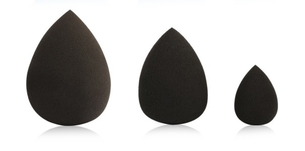 Conjunto de esponjas para maquilhagem - 3 unid preto