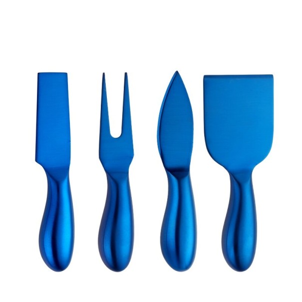 Conjunto de facas para queijo 4 pcs C296 azul