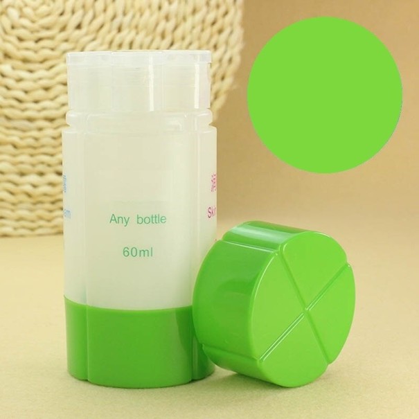 Conjunto de frascos de cosmética 4 em 1 verde