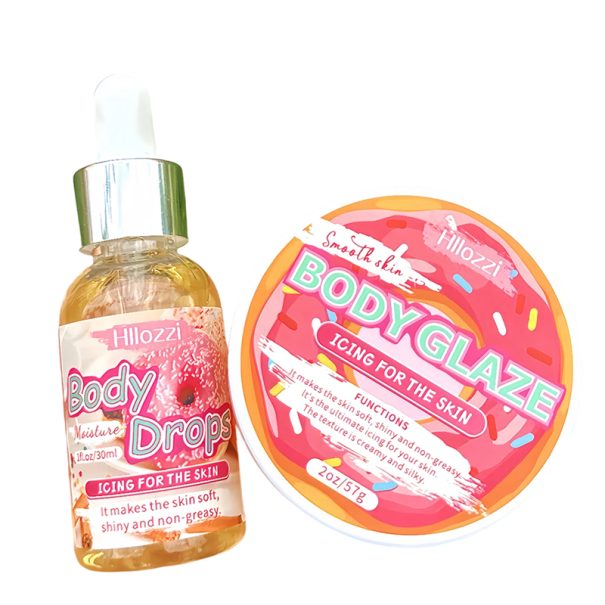 Conjunto de Gel Corporal 57 g + Óleo Corporal 30 ml Hidratante Não Gorduroso Cuidadoso Gel e Óleo Várias Fragrâncias Cuidados com o Corpo Donuts