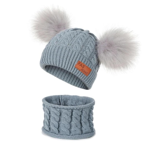 Conjunto de gorro y bufanda de invierno para niños 5