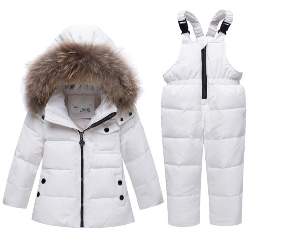 Conjunto de Inverno para Meninas J2503 branco 3