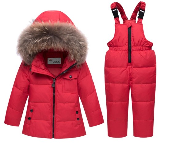 Conjunto de invierno para niña J2503 rojo 2