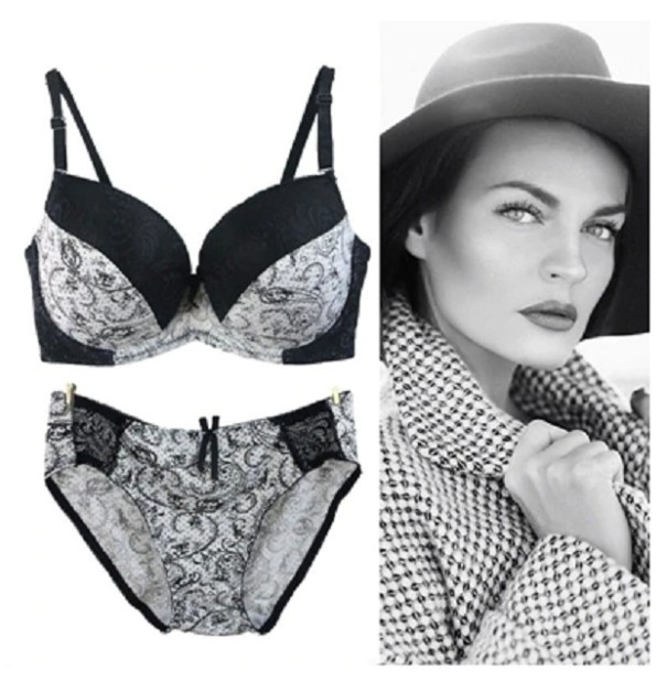 Conjunto de lencería sexy para mujer blanco 95E