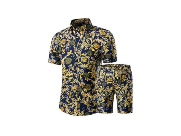 Conjunto de luxo masculino - Camisa e calções M