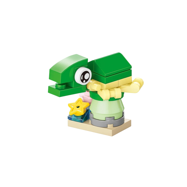 Conjunto de Montagem 4 x 4,7 x 3,2 cm 24 peças Tartaruga Verde com Base Figura Mini Divertida de Blocos de Construção para Crianças Modelo Criativo 1