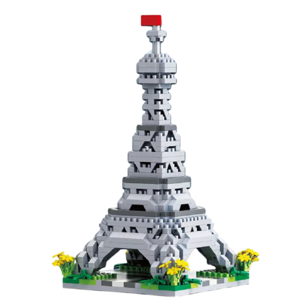 Conjunto de Montagem Torre Eiffel 16x9,8x9,6 cm Modelo Detalhado para Crianças e Adultos Conjunto Criativo de Montagem Miniatura de Paris Decoração de Interiores 1